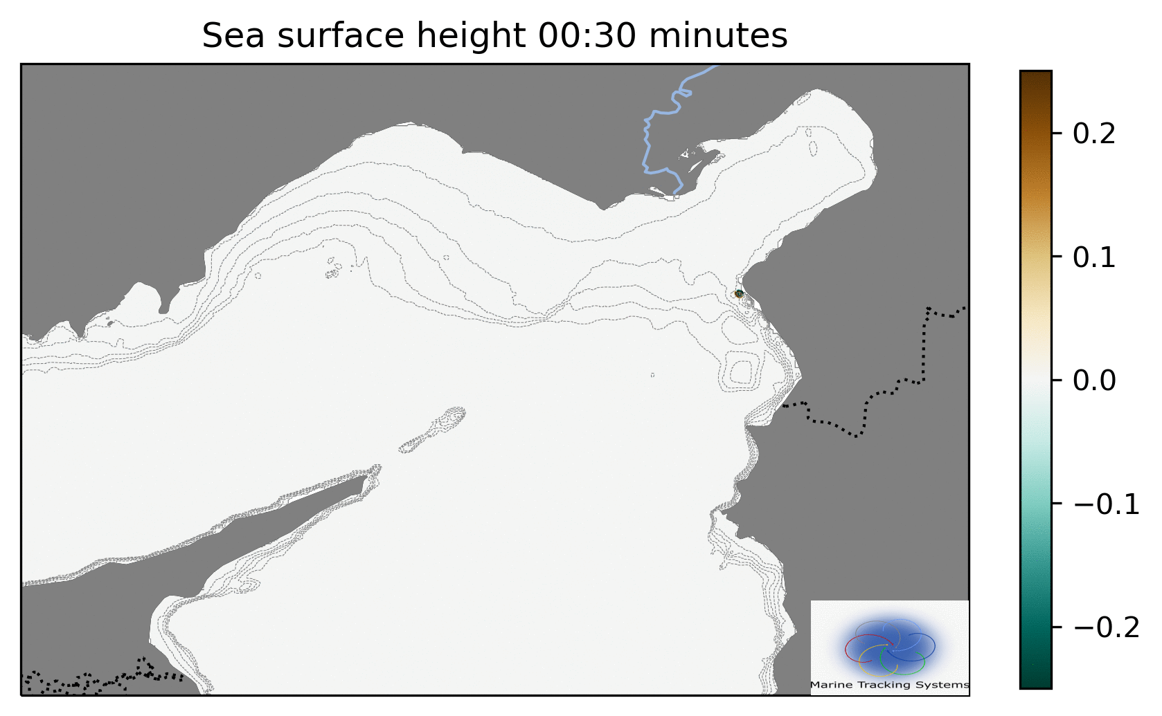 Propagation of Sea Surface Elevation due to Earthquake in Antakya